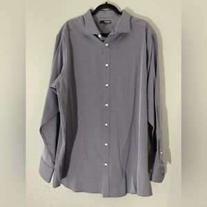 Murano liquid luxury- Size 2XT- long sleeve navy with small white circles